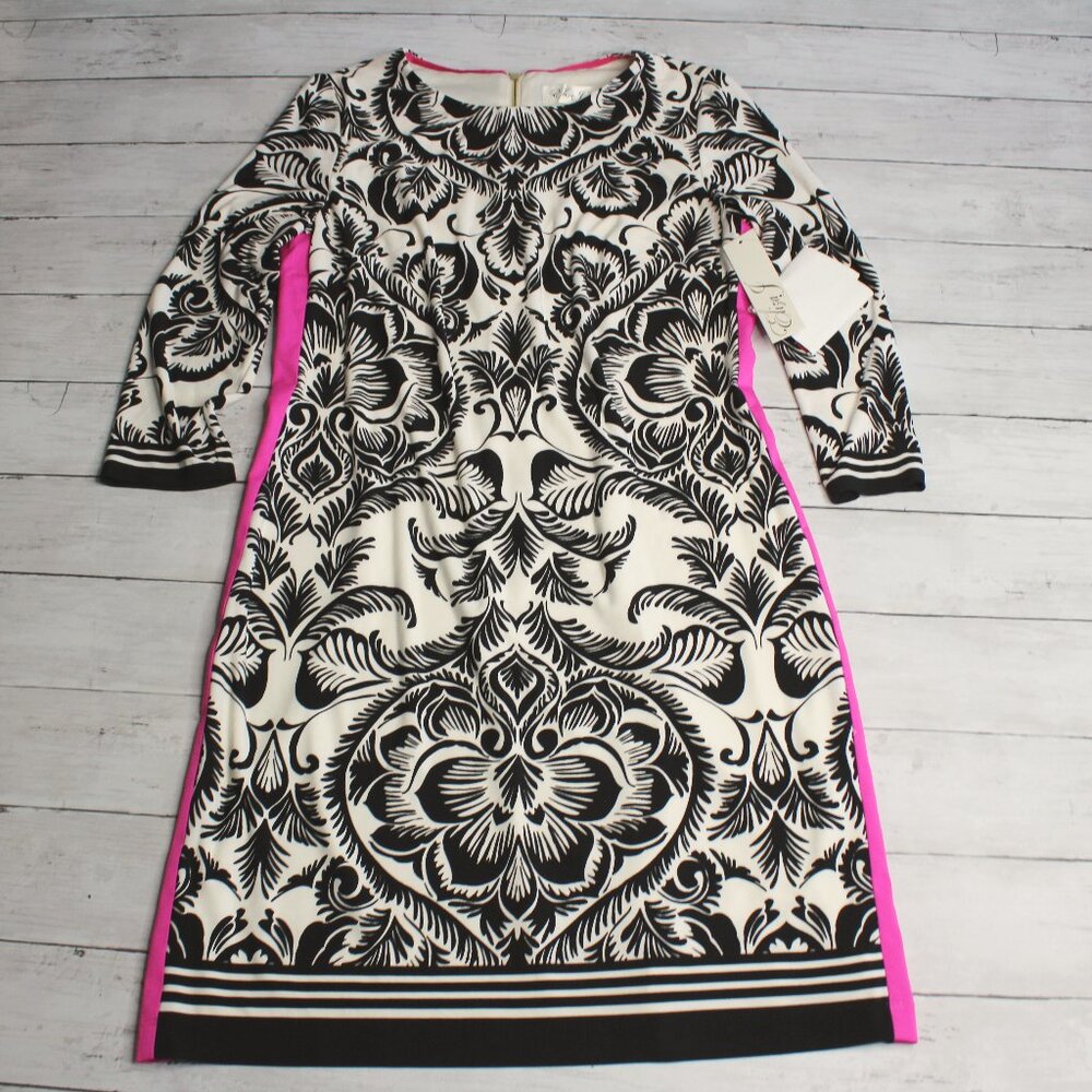 Eliza J Women's Floral Dress Women's Size 8 Black Ivory Pink Floral